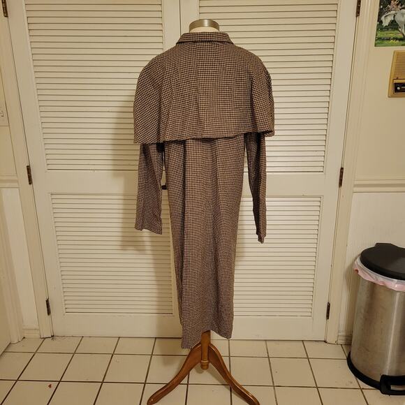 Detective Houndstooth Cape Coat Dark Academia Halloween Unisex L - Picture 4 of 7